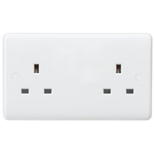 Knightsbridge Curved Edge 13A 2G Switched Socket With Dual USB Charger ...